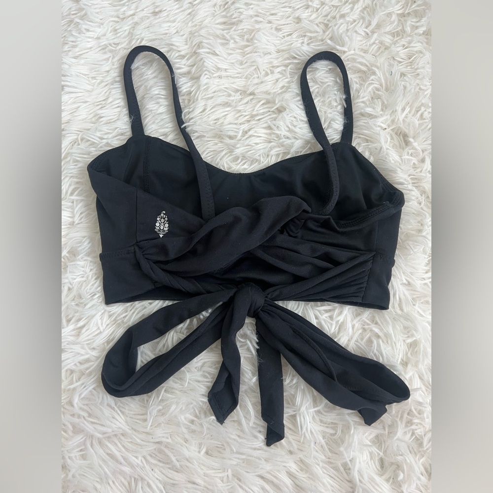 FP Movement by Free People Black High Bar Wrap Sports Bra - Size XS - Picture 5 of 7